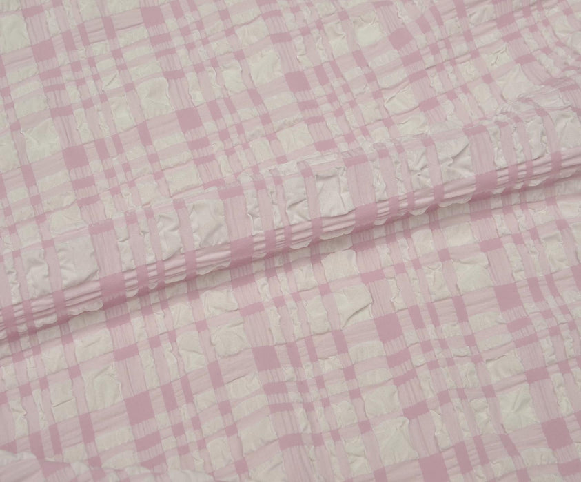 KABARTMA DESENLİ EKOSE KUMAŞ - PEMBE