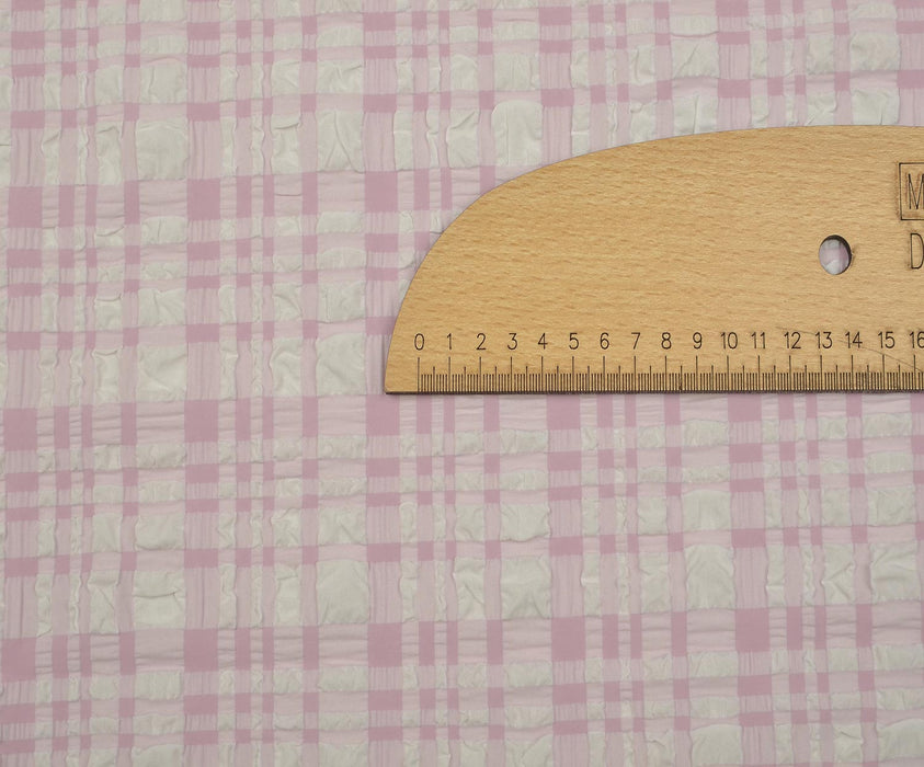 KABARTMA DESENLİ EKOSE KUMAŞ - PEMBE