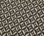 GEOMETRİK DESENLİ KREP VİSKON KUMAŞ - SİYAH