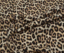 LEOPAR DESENLİ KREP VİSKON KUMAŞ - KAHVE