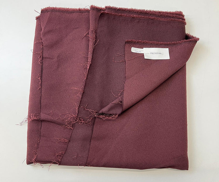 3 METRE LİKRALI KUMLU KREP KUMAŞ - BORDO
