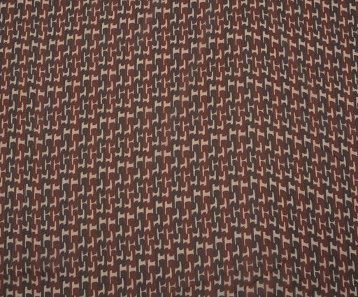DESENLİ  ŞİFON KUMAŞ - BORDO