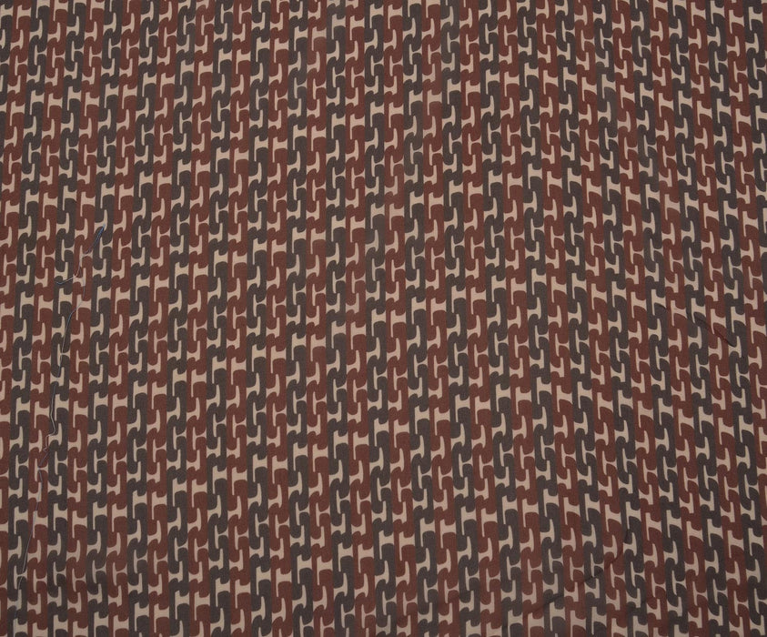 DESENLİ  ŞİFON KUMAŞ - BORDO