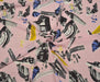 DESENLİ KREP ŞİFON KUMAŞ - PEMBE