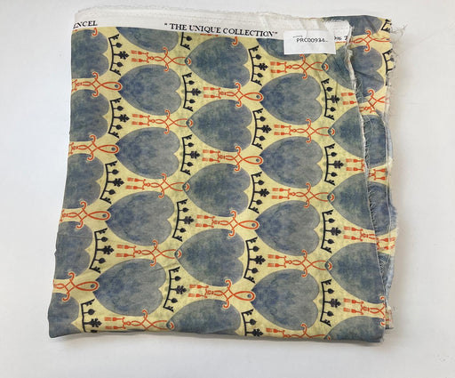 1 METRE KALP DESENLİ VİSKON KUMAŞ - SARI