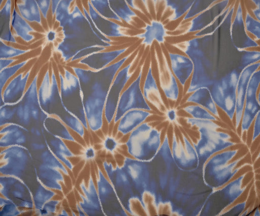 2 METRE DESENLİ ŞİFON KUMAŞ - SAKS