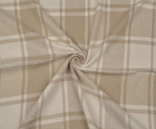 2 METRE EKOSE DESENLİ KAŞE KUMAŞ - BEJ