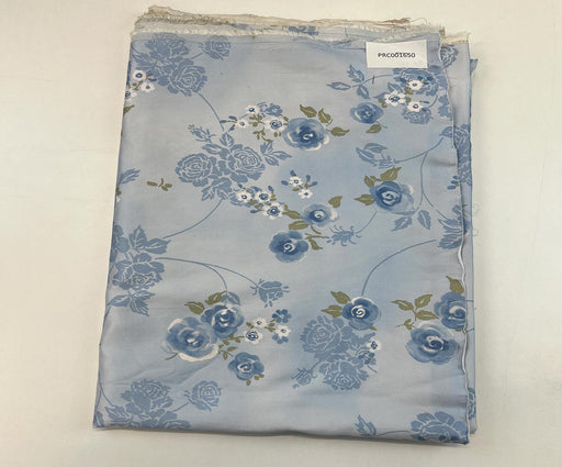 2 METRE DESENLİ SATEN KUMAŞ - BEBE MAVİ