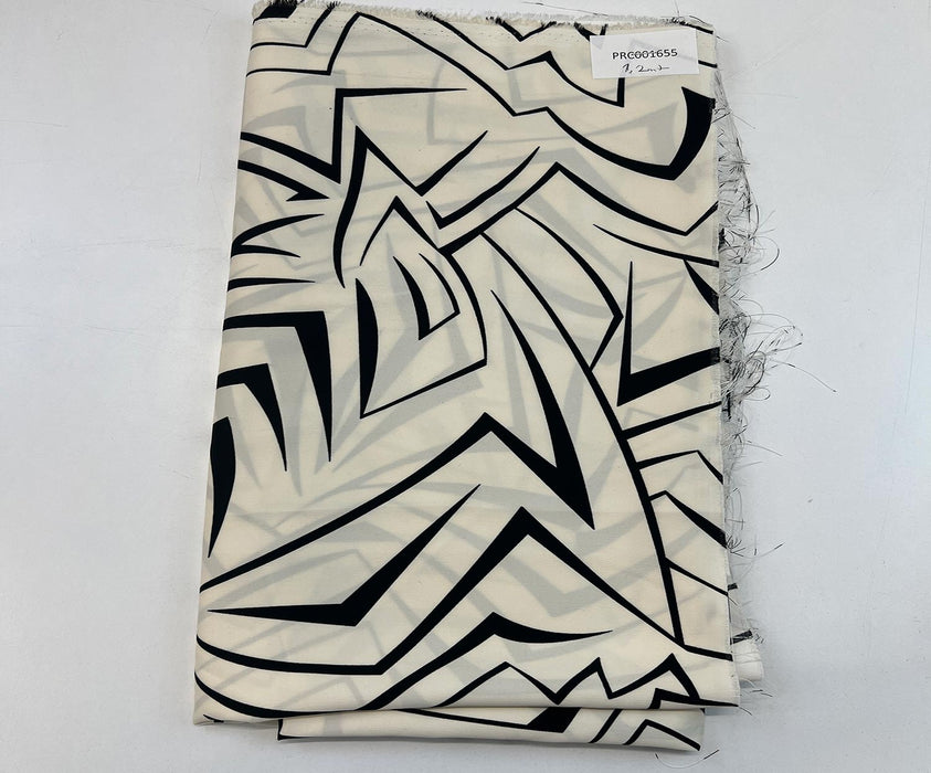 1,2 METRE DESENLİ SATEN KUMAŞ - EKRU