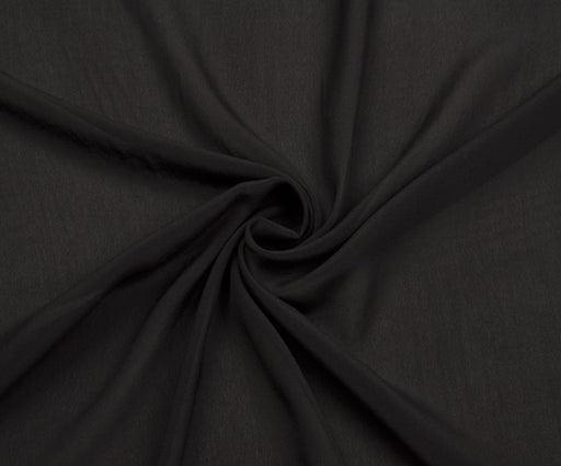 4 METRE KREP ŞİFON KUMAŞ - SİYAH