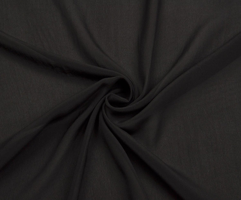 4 METRE KREP ŞİFON KUMAŞ - SİYAH