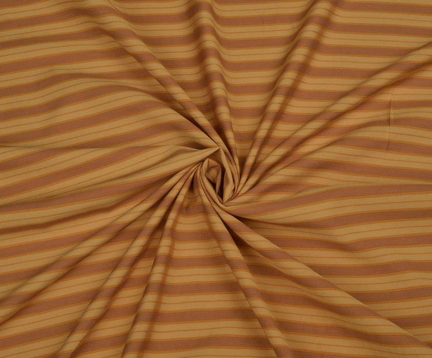 2,2 METRE ÇİZGİLİ VİSKON KUMAŞ - SARI