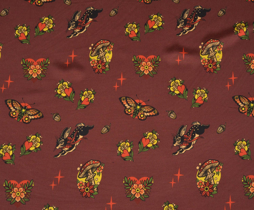 1,1 METRE VİSKON SATEN KUMAŞ - BORDO
