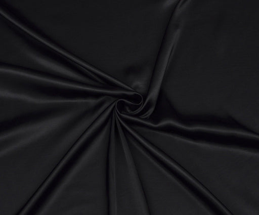 4 METRE VİSKON SATEN KUMAŞ - SİYAH