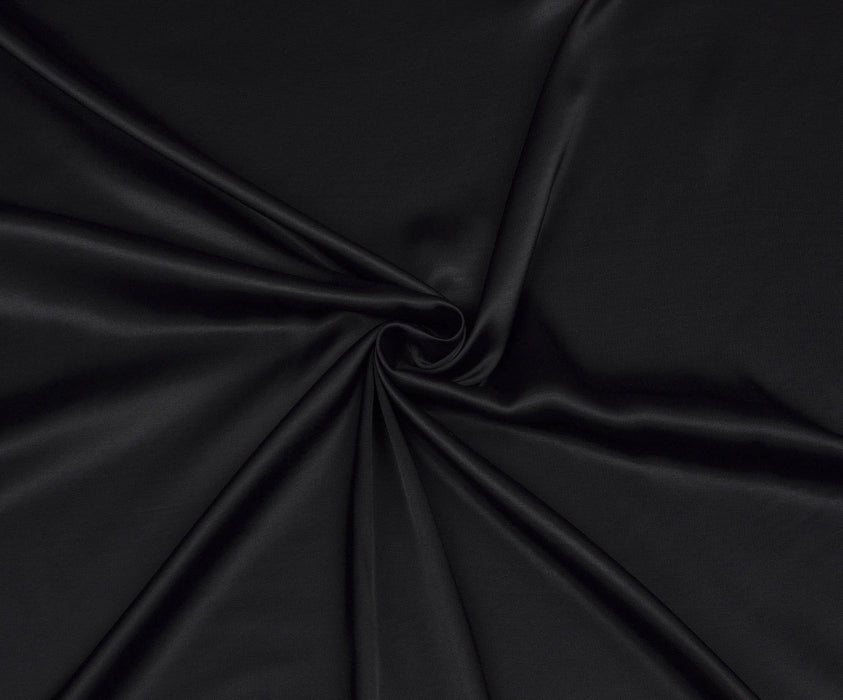 4 METRE VİSKON SATEN KUMAŞ - SİYAH