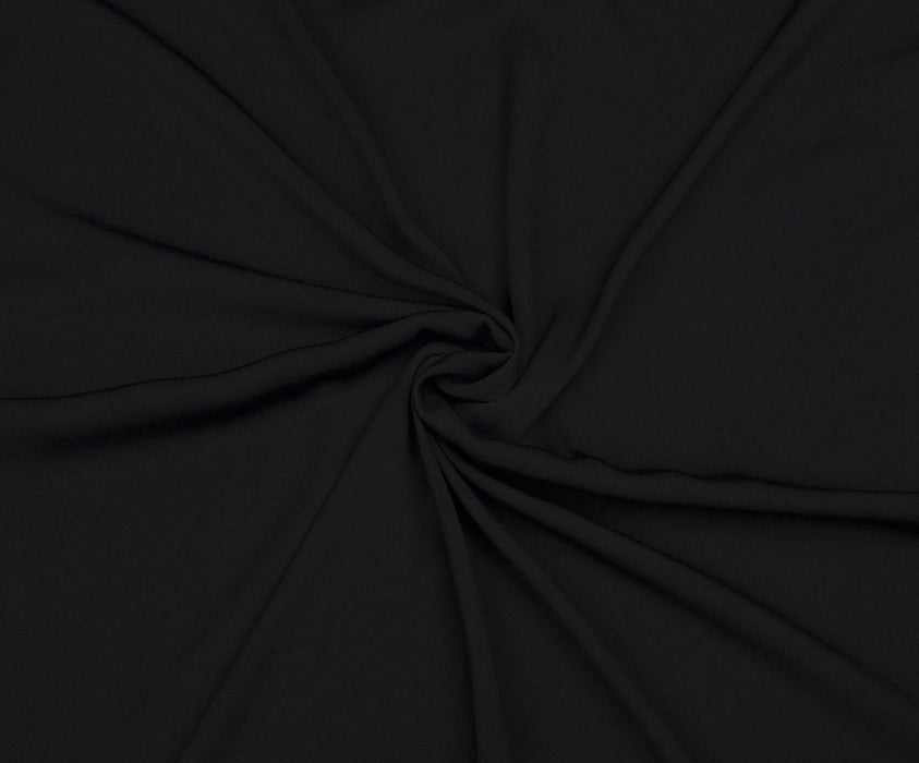 1,6 METRE VİSKON KREP KUMAŞ - SİYAH