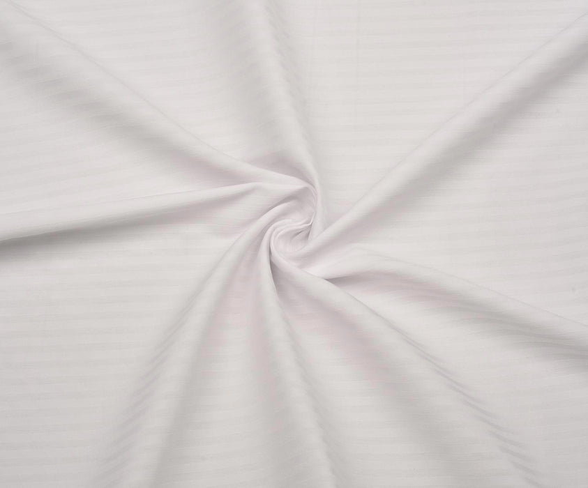 1,4 METRE ŞERİT DESENLİ PAMUK KUMAŞ - EKRU