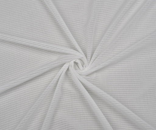4,9 METRE ÇİZGİLİ ŞİFON KUMAŞ - BEYAZ