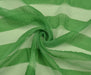 2 METRE ŞERİT DESENLİ ORGANZE ŞİFON - YEŞİL