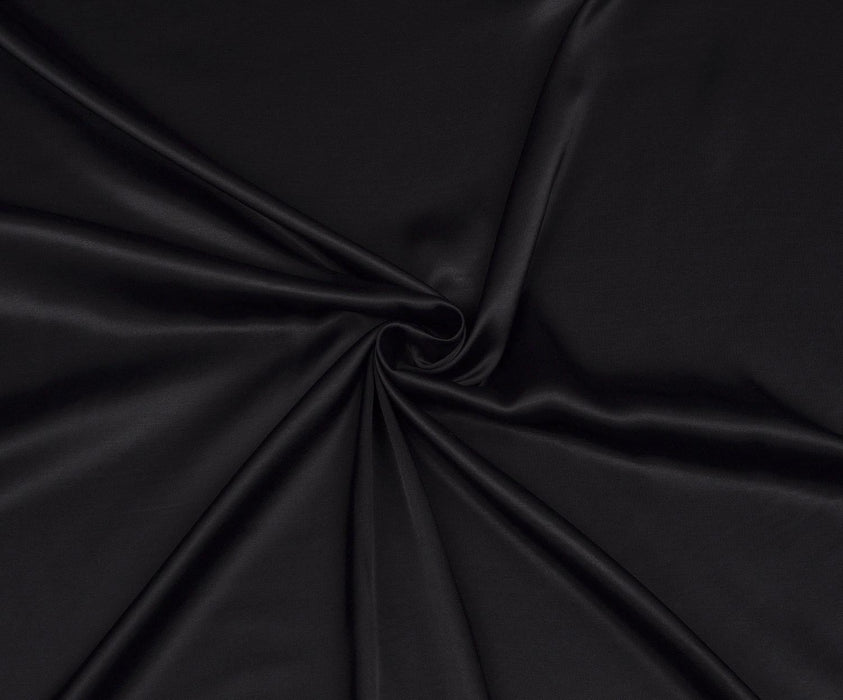 1,6 METRE VİSKON SATEN KUMAŞ - SİYAH