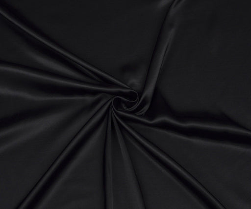 4 METRE VİSKON SATEN KUMAŞ - SİYAH