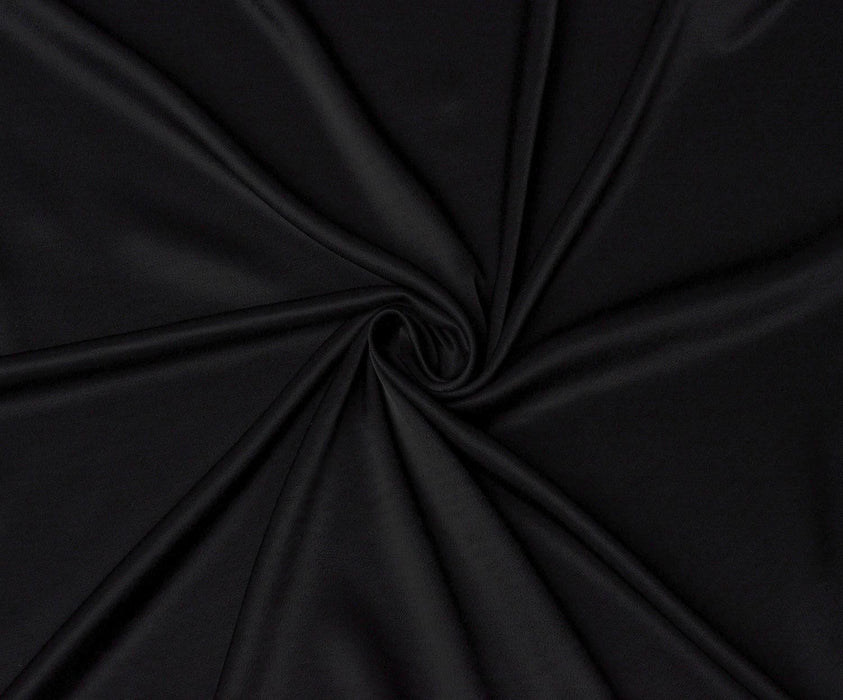 2,4 METRE VİSKON SATEN KUMAŞ - SİYAH