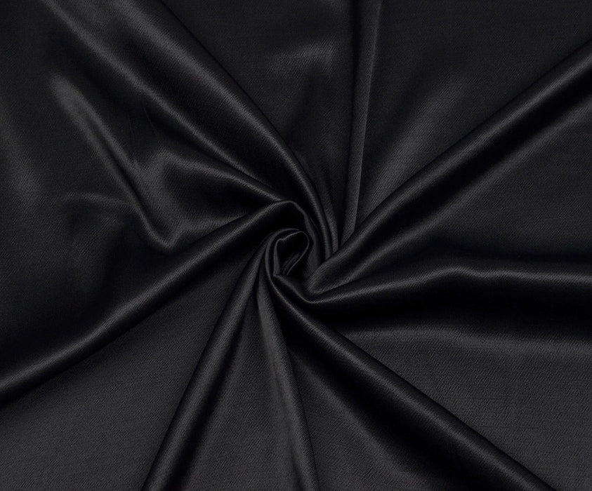 2 METRE VİSKON SATEN KUMAŞ - SİYAH