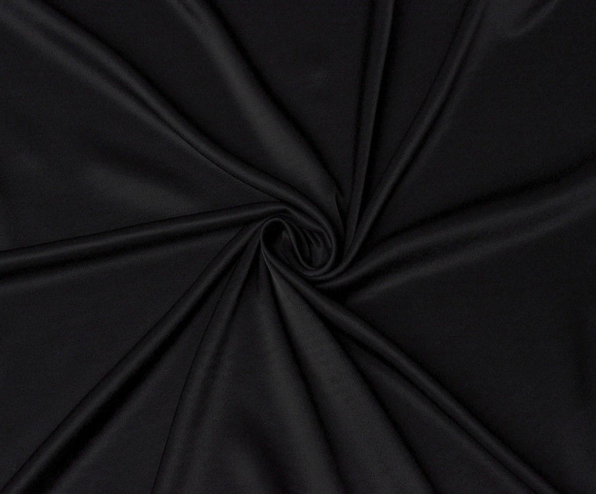 0,6 METRE VİSKON SATEN KUMAŞ - SİYAH