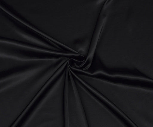 2,5 METRE VİSKON SATEN KUMAŞ - SİYAH