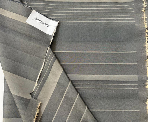 1,5 METRE ÇİZGİLİ SATEN KUMAŞ - GRİ