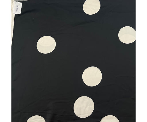 1,5 METRE PUANTİYE DESENLİ SATEN KUMAŞ - SİYAH