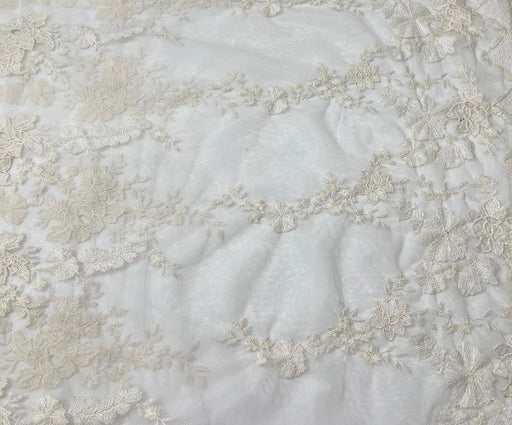 ABİYELİK DANTEL KUMAŞ - EKRU