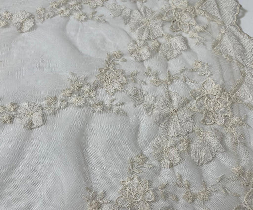 ABİYELİK DANTEL KUMAŞ - EKRU