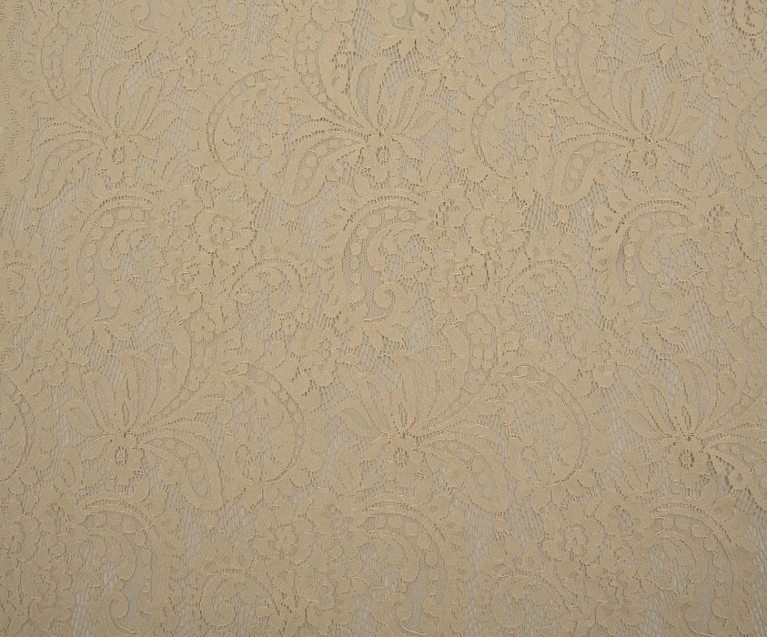 ABİYELİK DANTEL KUMAŞ - BEJ