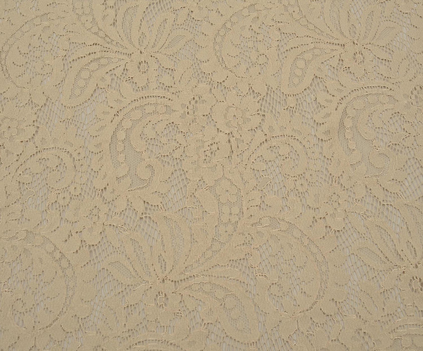 ABİYELİK DANTEL KUMAŞ - BEJ