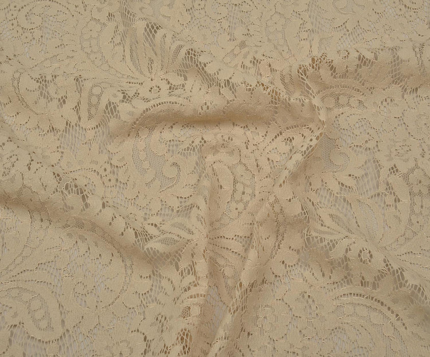 ABİYELİK DANTEL KUMAŞ - BEJ