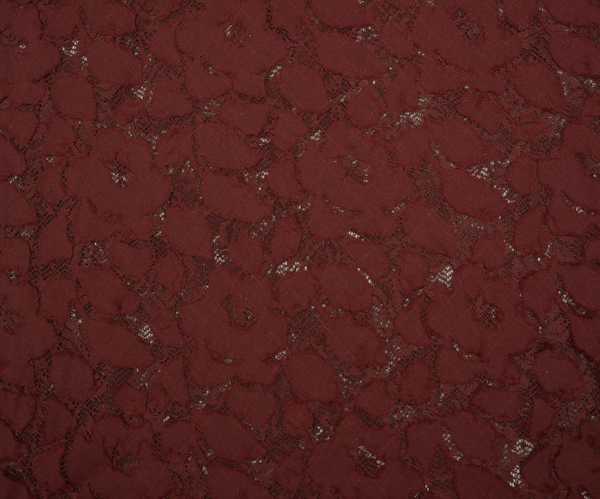 ABİYELİK DANTEL KUMAŞ - BORDO