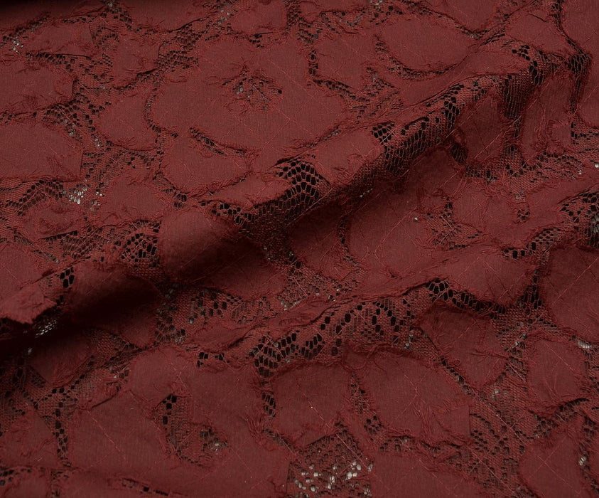 ABİYELİK DANTEL KUMAŞ - BORDO