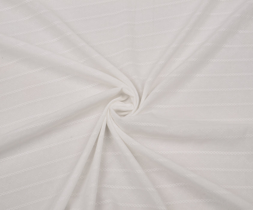 1,8 METRE DESENLİ PAMUK VUAL KUMAŞ - BEYAZ