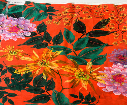 2 METRE SATEN ŞİFON KUMAŞ - MERCAN