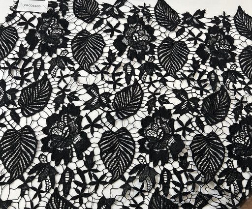 2 METRE GÜPÜR DANTEL KUMAŞ - SİYAH