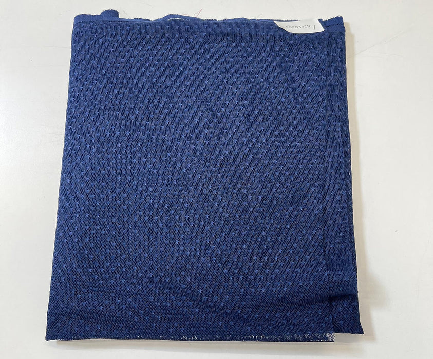 1 METRE FİLE DANTEL KUMAŞ - LACİVERT
