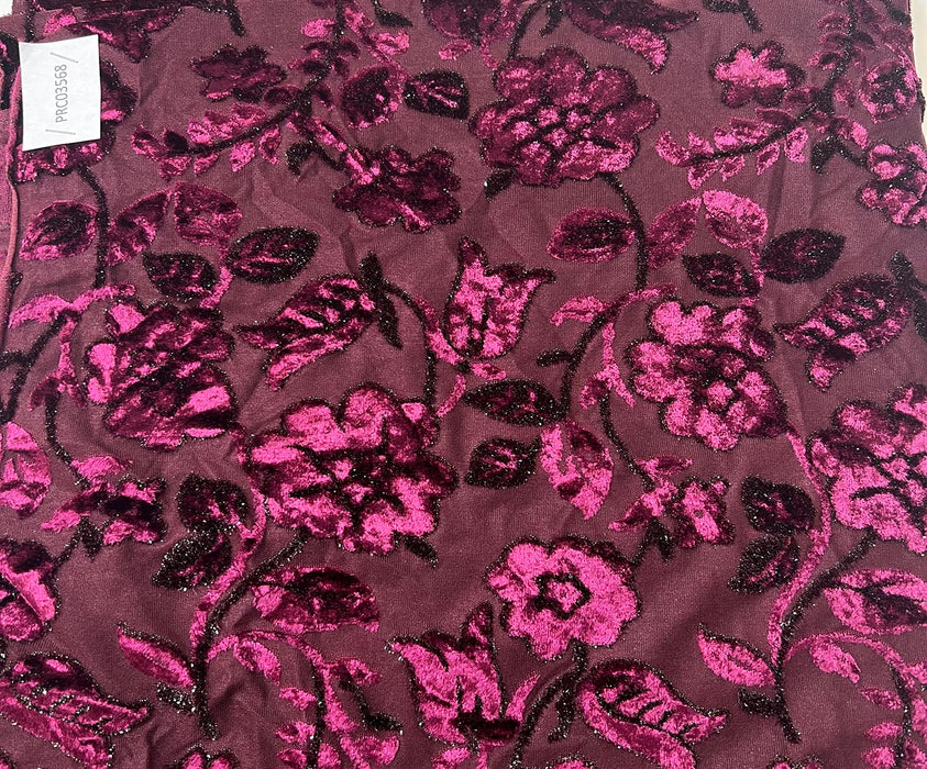 2,2 METRE LİKRALI ABİYE KUMAŞ - BORDO