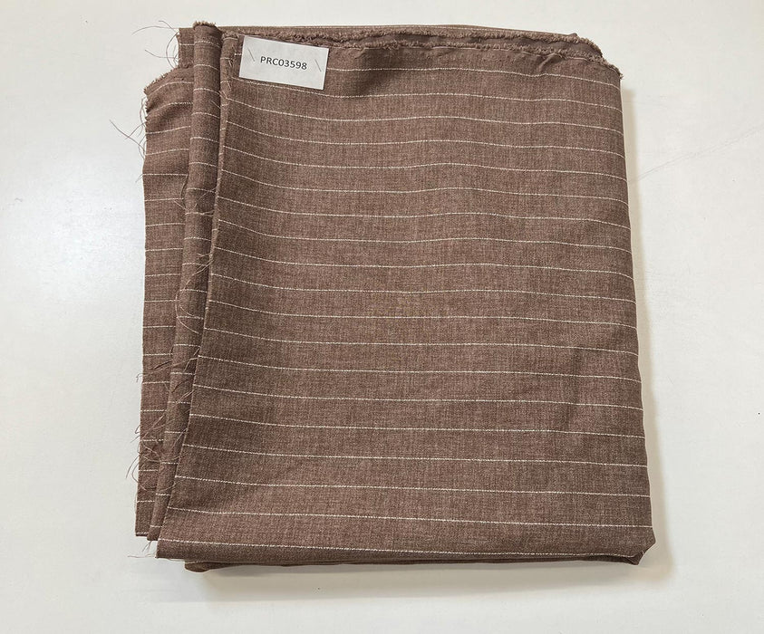 3 METRE ÇİZGİLİ ETEK PANTOLONLUK KUMAŞ - VİZON
