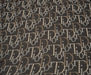 3,5 METRE YAZI DESENLİ ŞİFON KUMAŞ - SİYAH