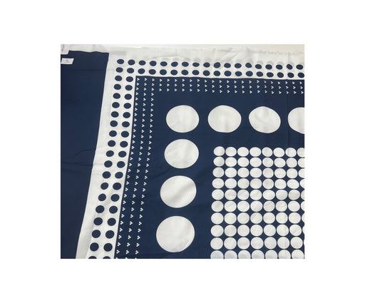 1 METRE PUANTİYE DESENLİ SATEN KUMAŞ - LACİVERT