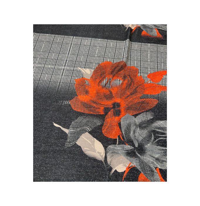 1 METRE EKOSE DESENLİ ÖRME KUMAŞ - ANTRASİT