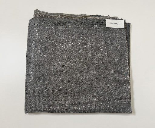 1 METRE BONCUK DETAYLI ABİYELİK KUMAŞ - GRİ