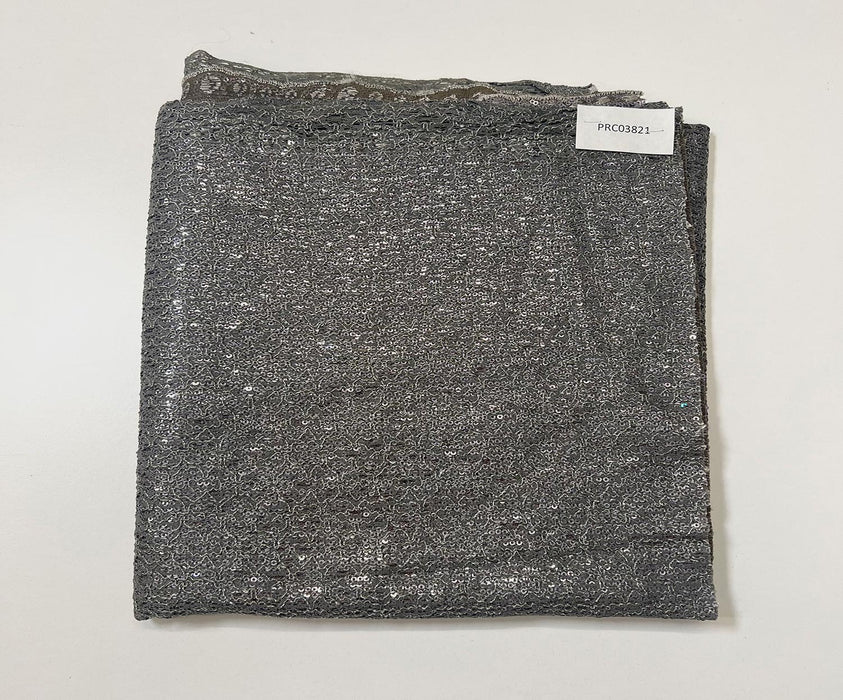 1 METRE BONCUK DETAYLI ABİYELİK KUMAŞ - GRİ