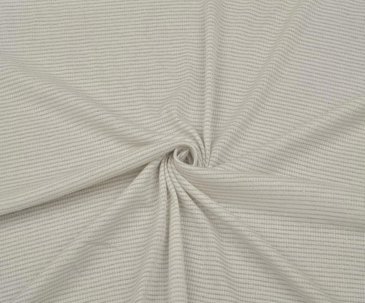 1,1 METRE GÜMÜŞ SİMLİ ÇİZGİLİ ÖRME - EKRU